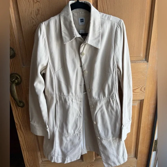 90s GAP 100% Cotton Jacket in Cream Size Large - Picture 8 of 12